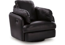 modmax ii black leather recliner   