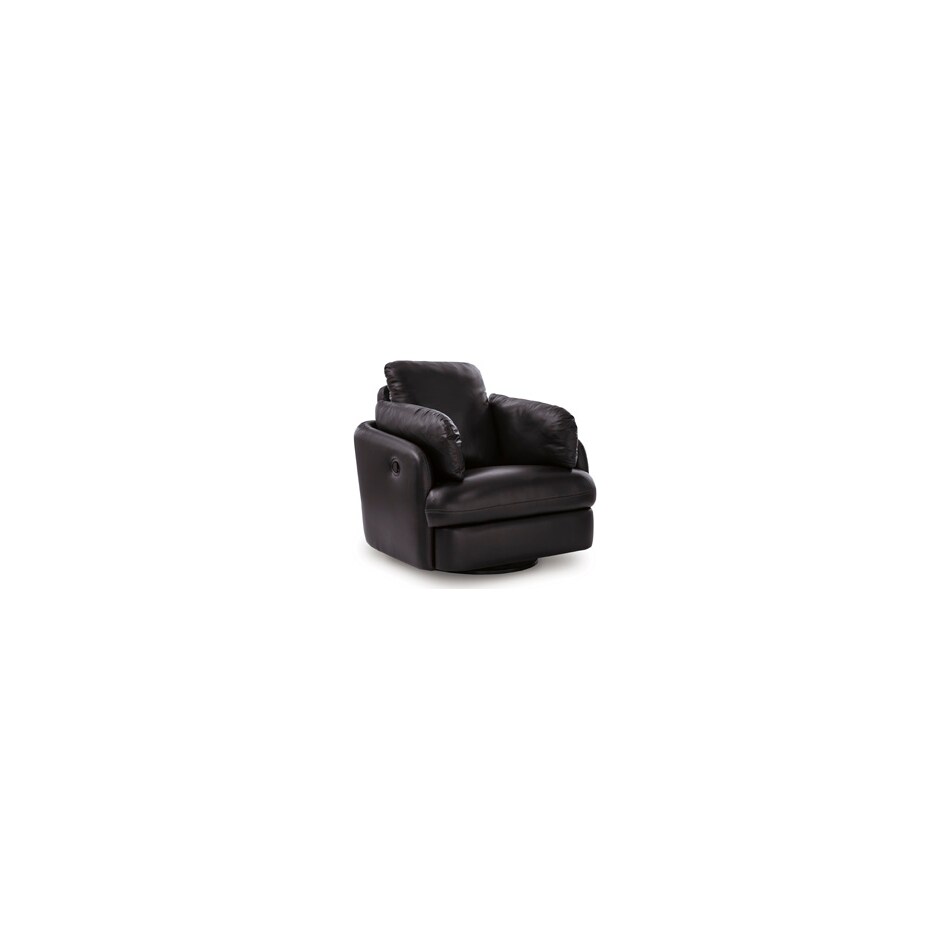 modmax ii black leather recliner   