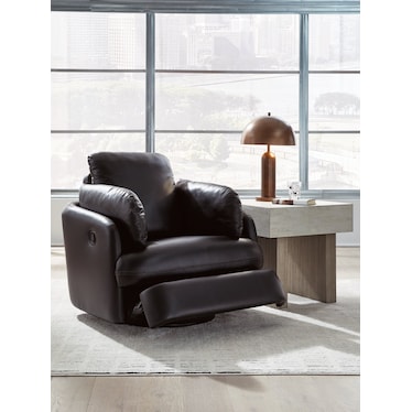 MODMAX II LEATHER SWIVEL GLIDER RECLINER