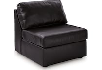 modmax ii black lthr armless chair   