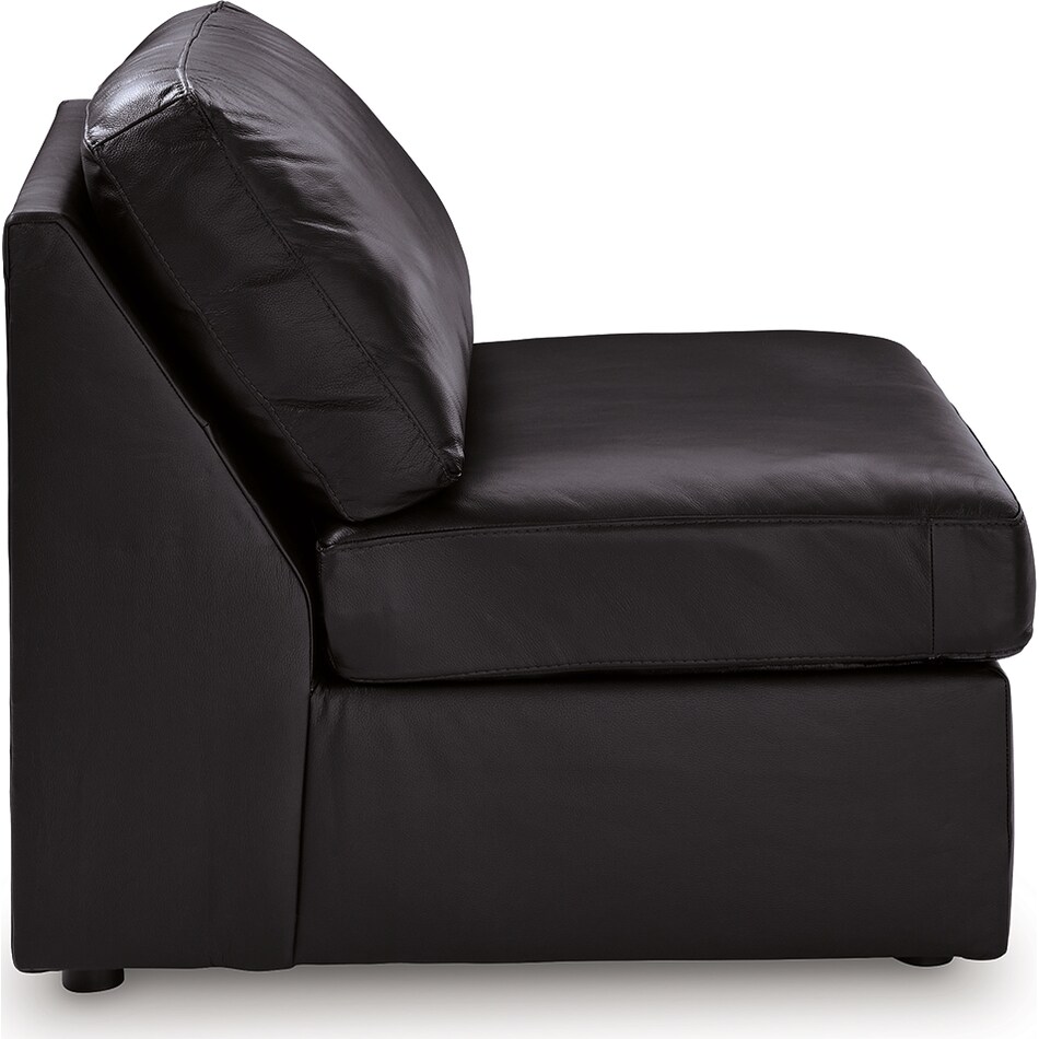 modmax ii black lthr armless chair   