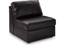 modmax ii black lthr armless chair   
