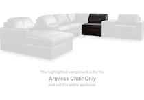 modmax ii black lthr armless chair   