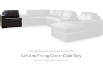 modmax ii black lthr laf chair   