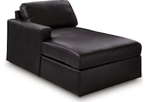 modmax ii black lthr laf chaise   