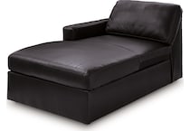 modmax ii black lthr laf chaise   