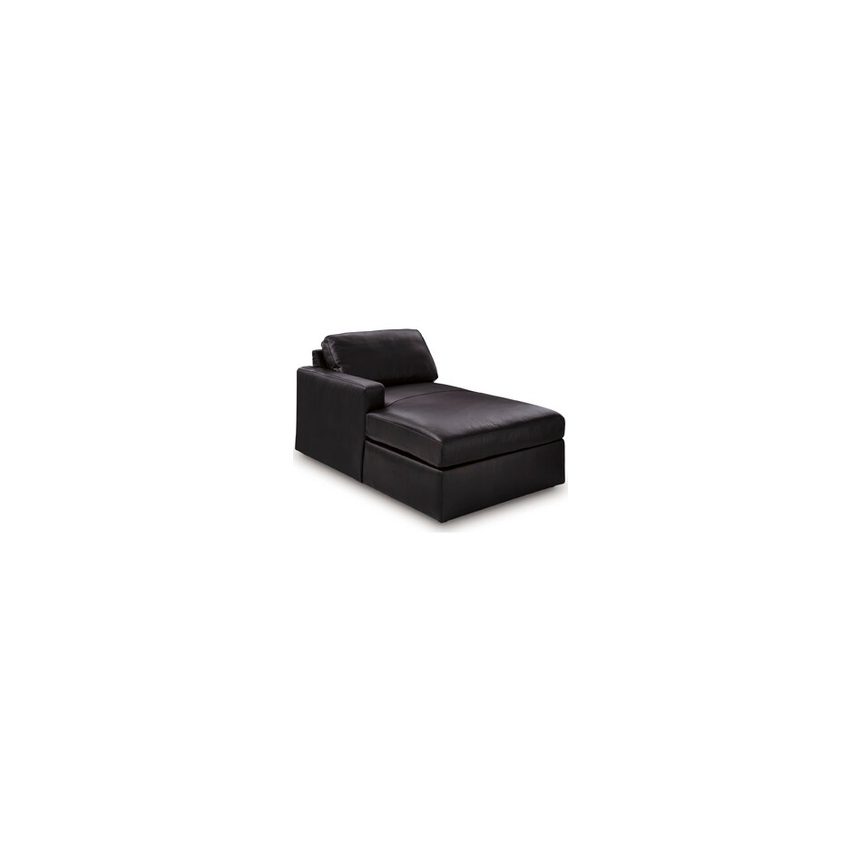 modmax ii black lthr laf chaise   
