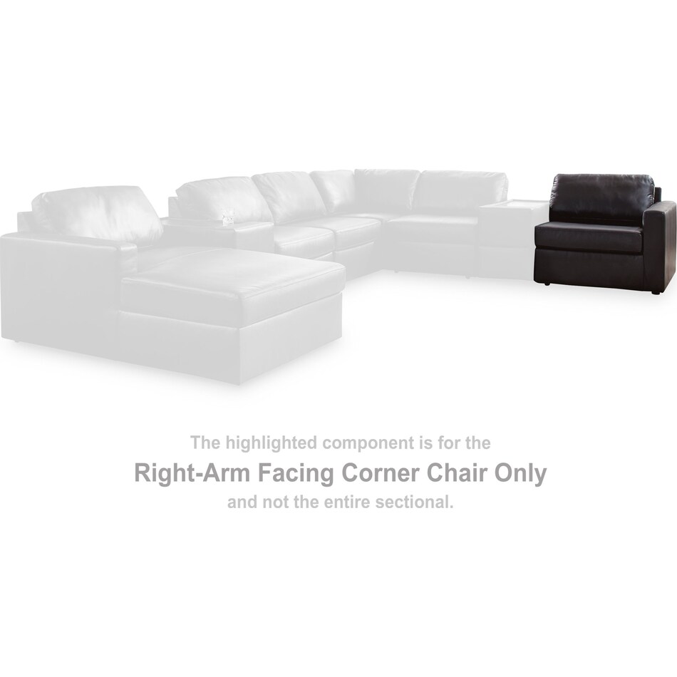 modmax ii black lthr raf chair   