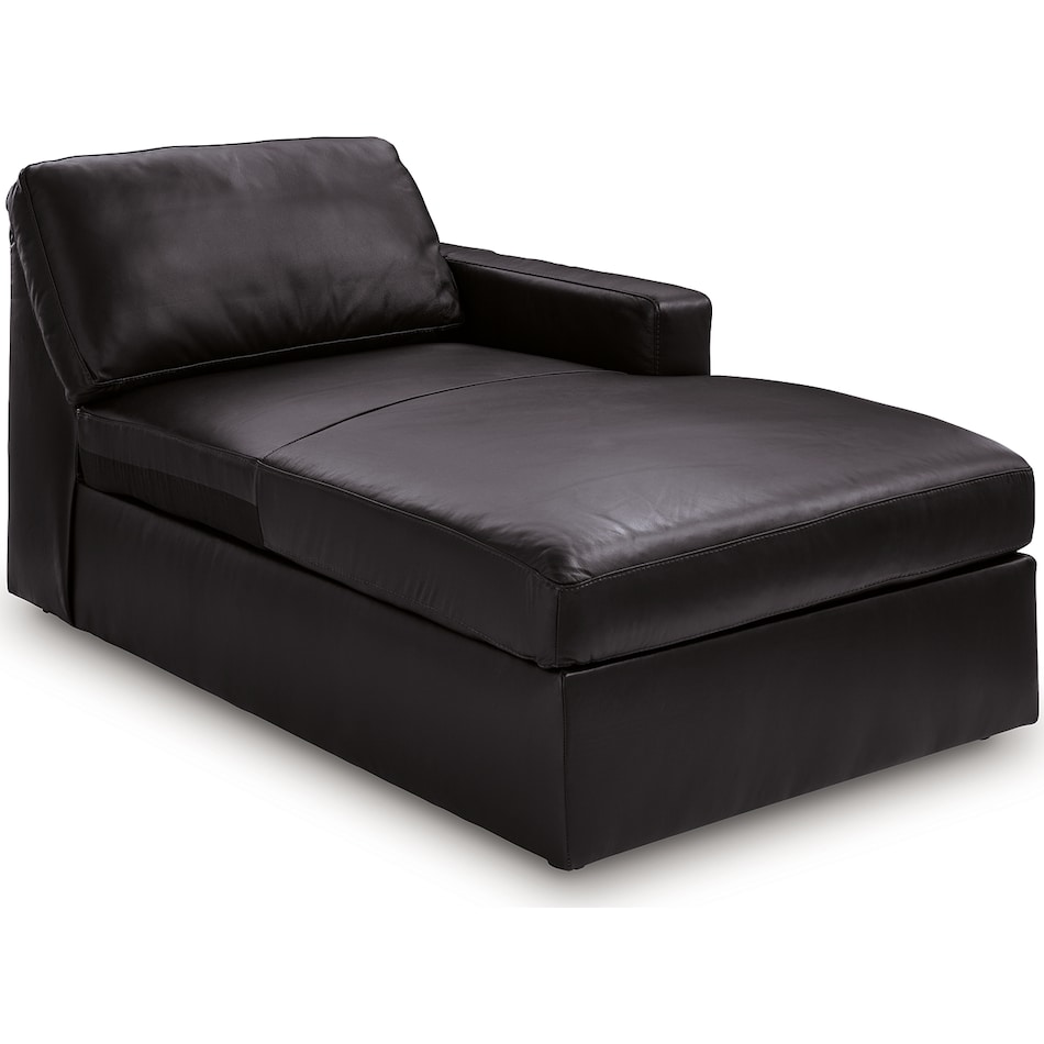 modmax ii black lthr raf chaise   