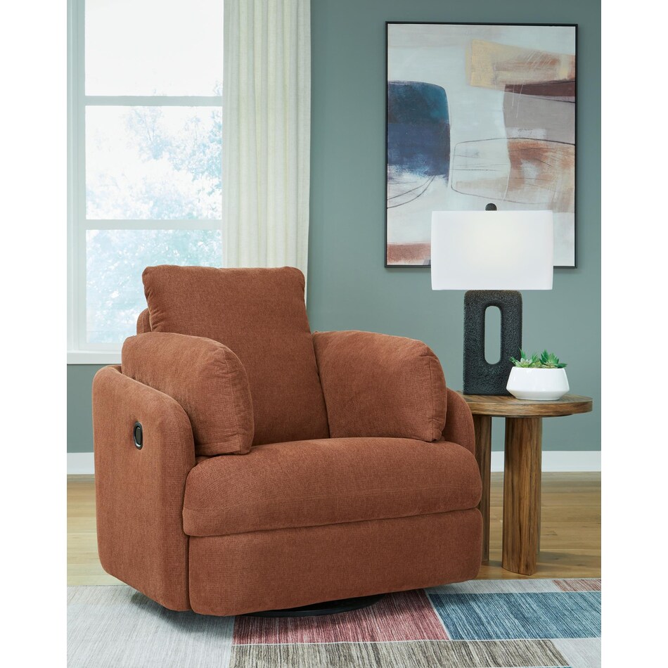 modmax brown swivel glider recliner   