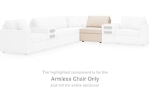 modmax cream armless chair   