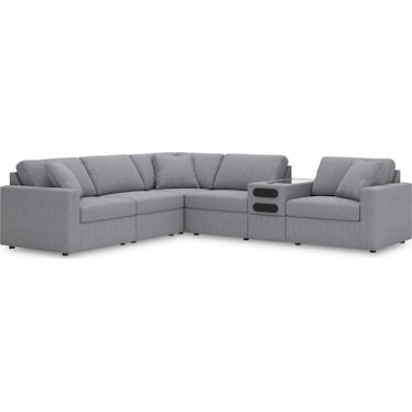 MODMAX 6-PIECE MODULAR SECTIONAL WITH AUDIO CONSOLE