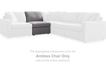 modmax grey armless chair   