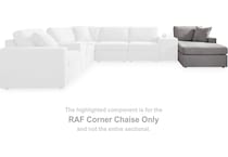 modmax grey raf chaise   
