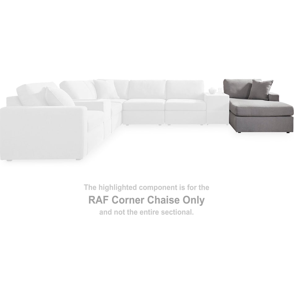 modmax grey raf chaise   