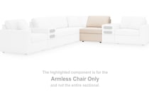 modmax oyster armless chair   