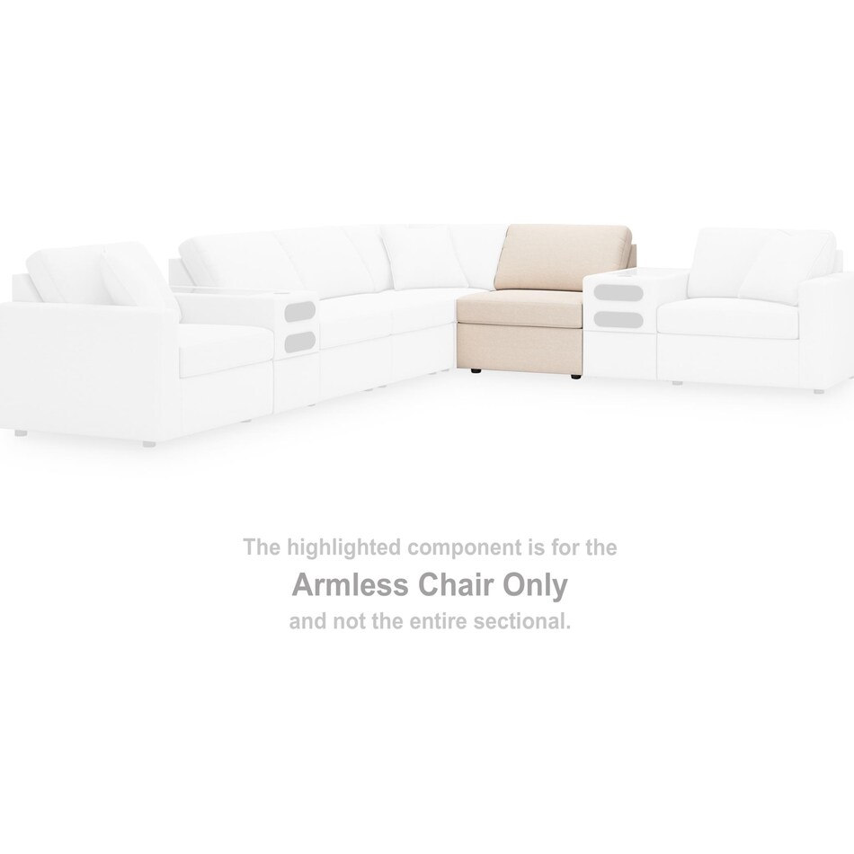 modmax oyster armless chair   