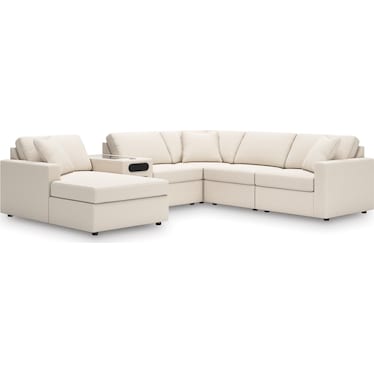 MODMAX 6-PIECE MODULAR SECTIONAL WITH AUDIO CONSOLE AND CHAISE