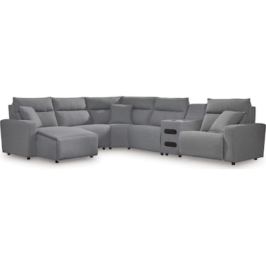 MODMAX II MOTION 6-PC POWER RECLINING SECTIONAL WITH CHAISE AND AUDIO CONSOLE