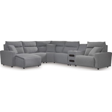 MODMAX II MOTION 6-PC POWER RECLINING SECTIONAL WITH CHAISE AND AUDIO CONSOLE
