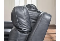 momentum admiral power leather reclining console loveseat   