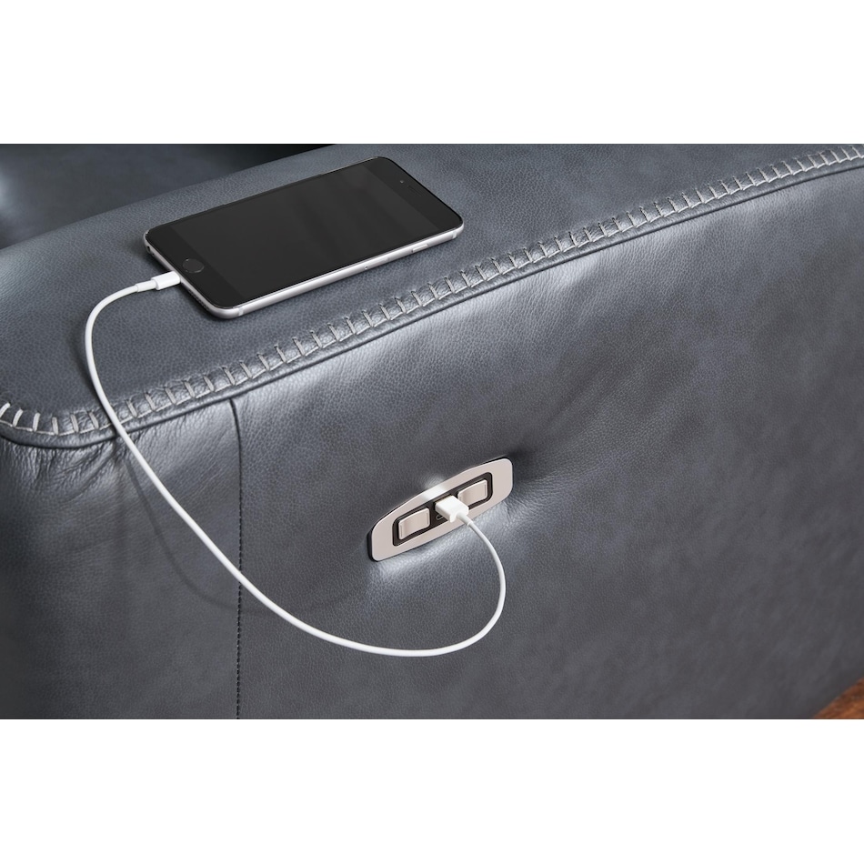 momentum admiral power leather reclining console loveseat   