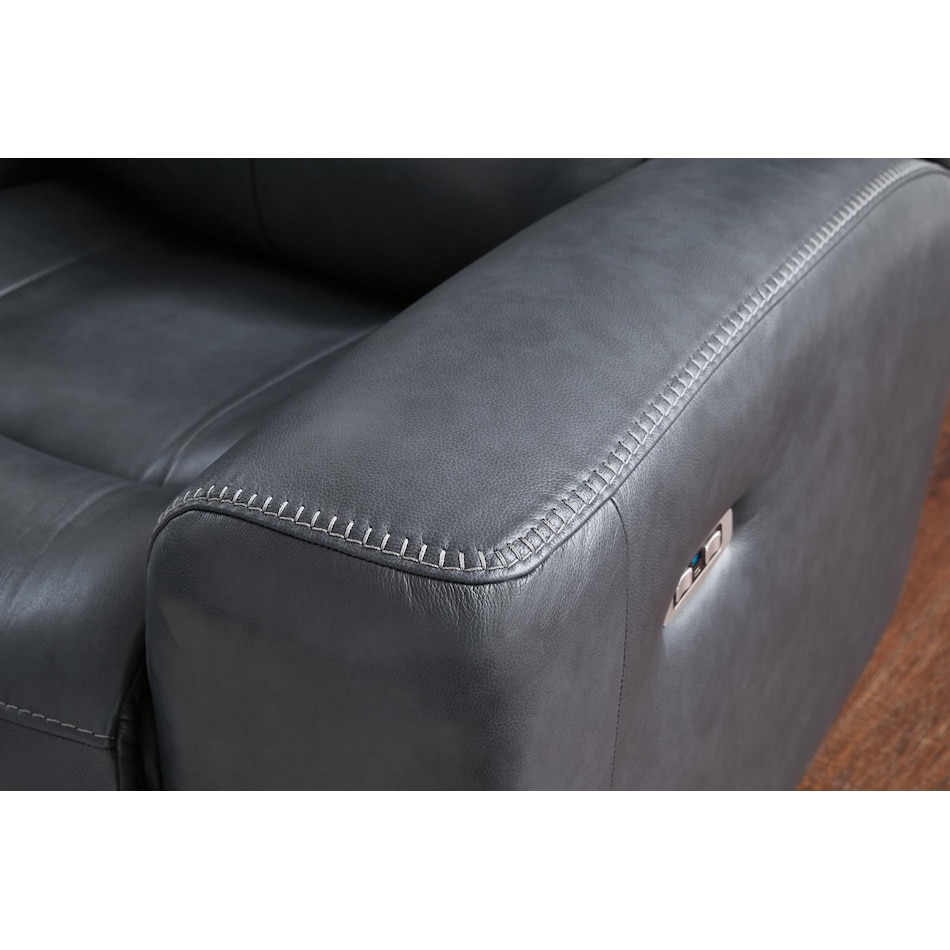 momentum admiral power leather reclining console loveseat   
