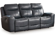 momentum admiral power leather reclining sofa   