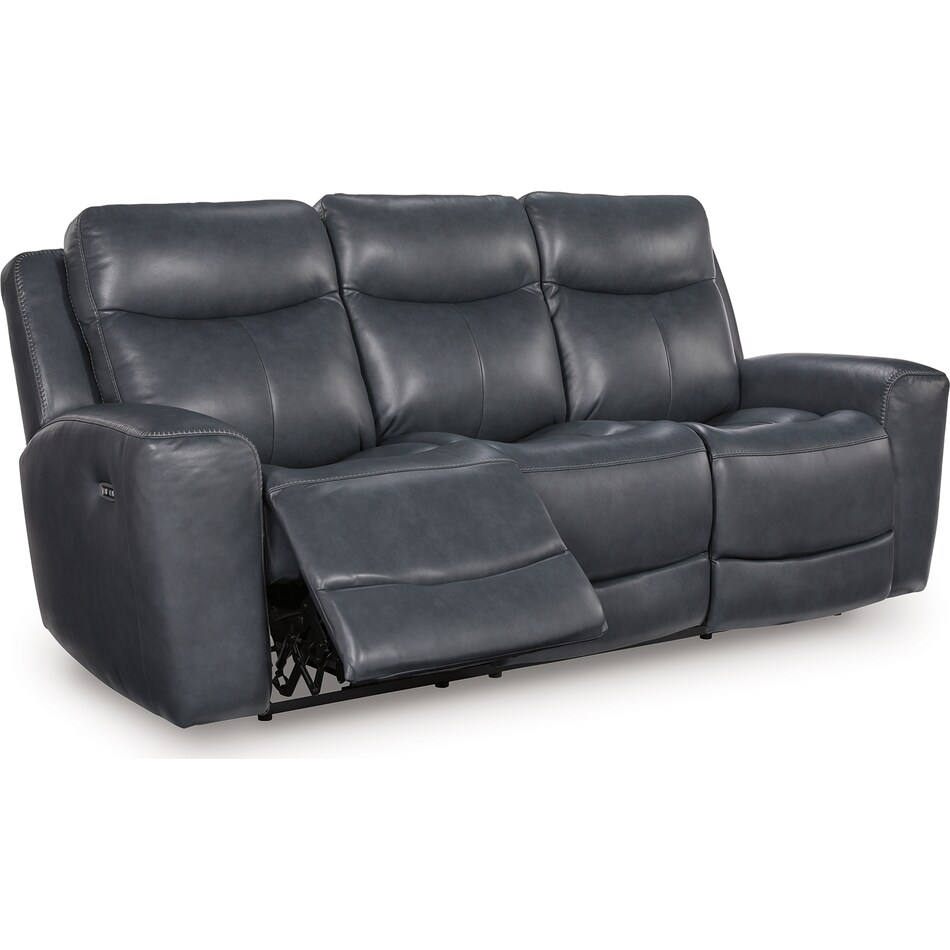 momentum admiral power leather reclining sofa   