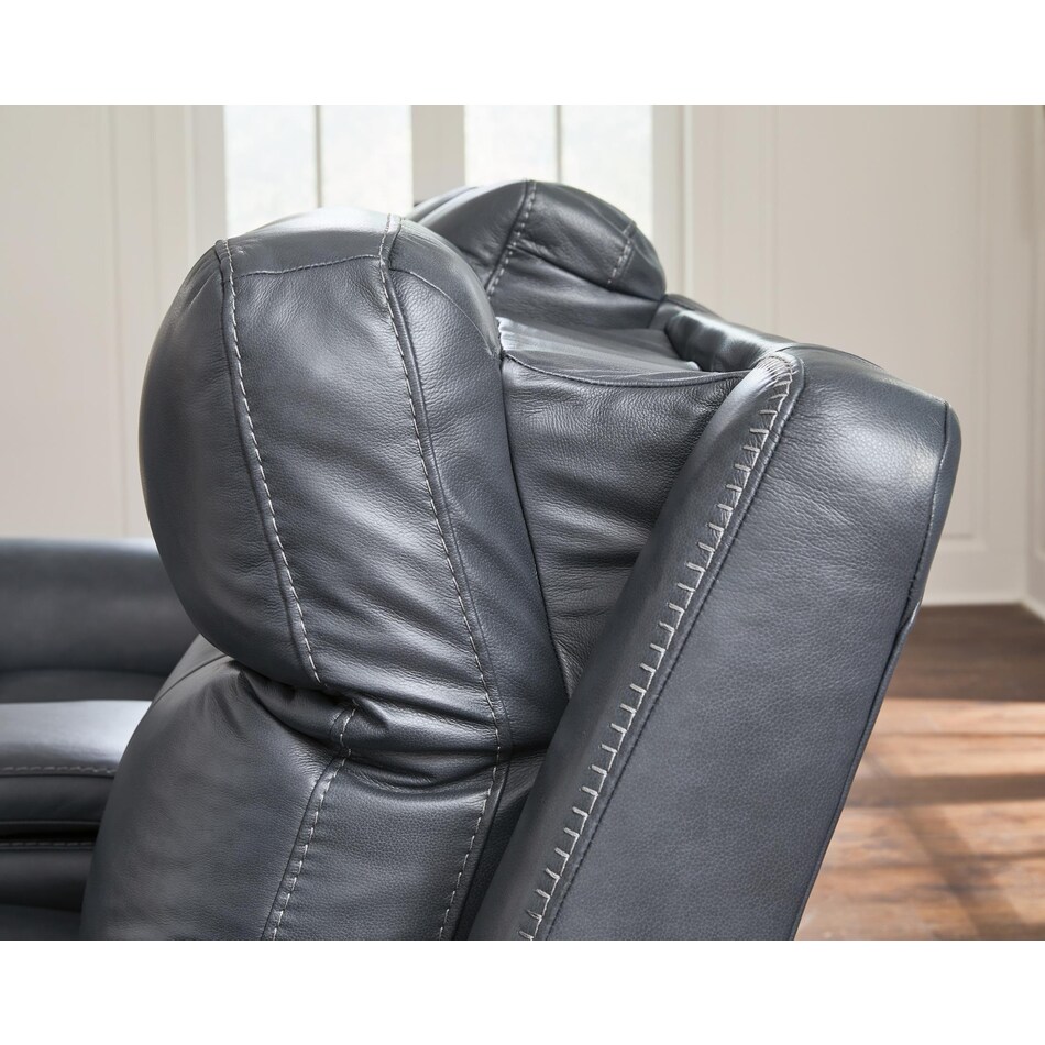 momentum admiral power leather reclining sofa   