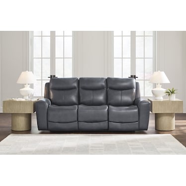 MOMENTUM MOVES LEATHER POWER RECLINING SOFA