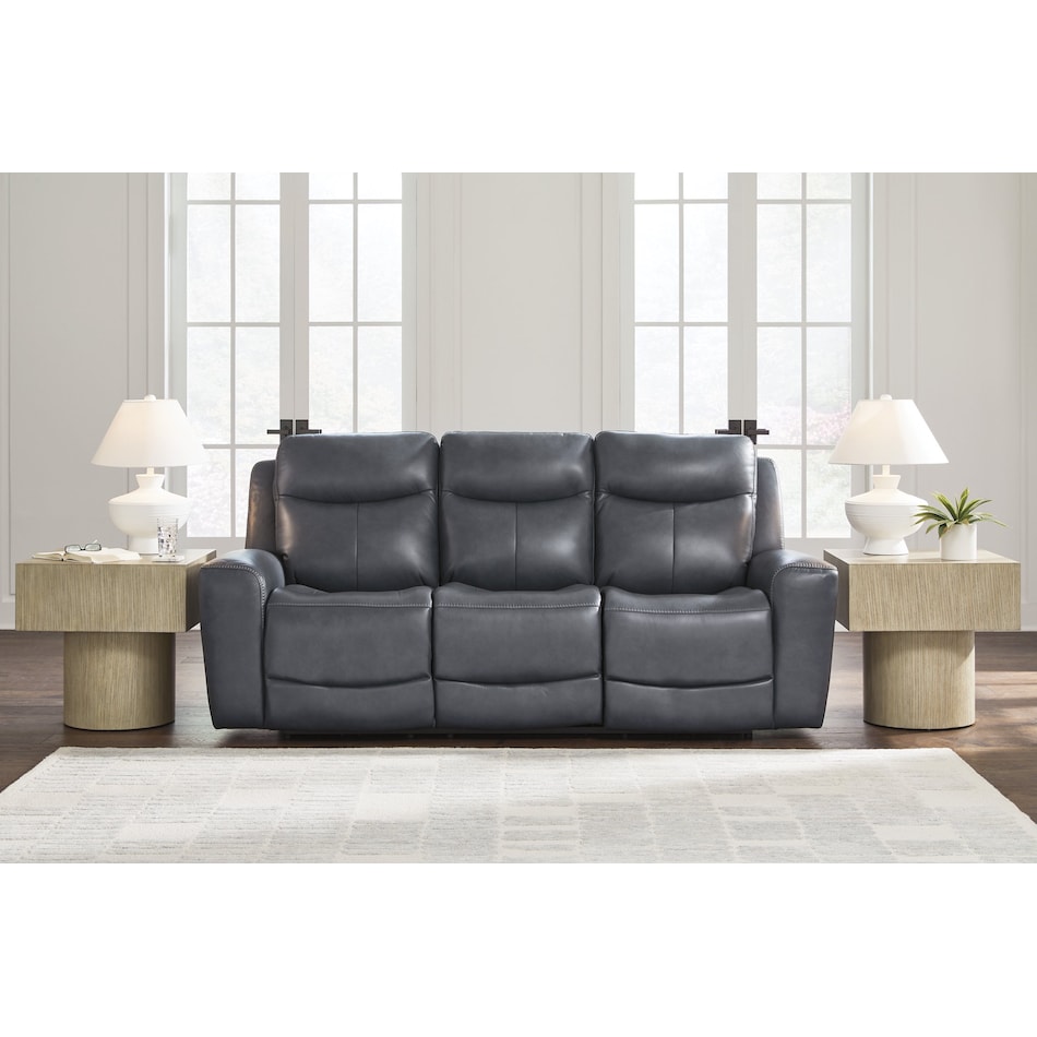 momentum admiral power leather reclining sofa   