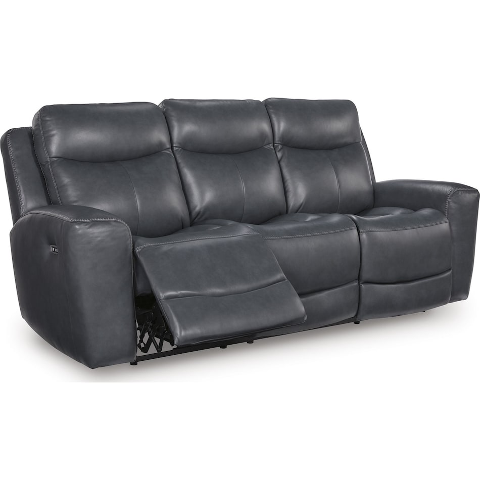 momentum admiral power leather reclining sofa   