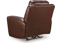 momentum mahogany power leather recliner   