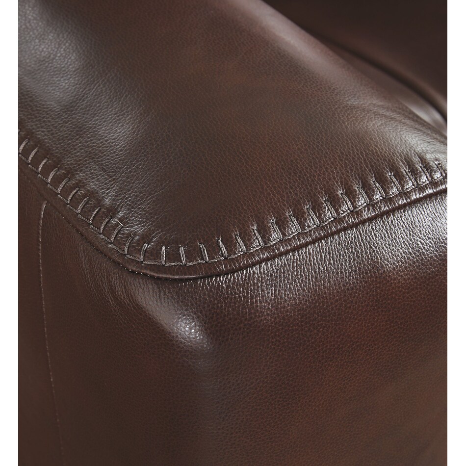 momentum mahogany power leather recliner   