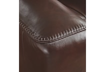 momentum mahogany power leather reclining console loveseat   