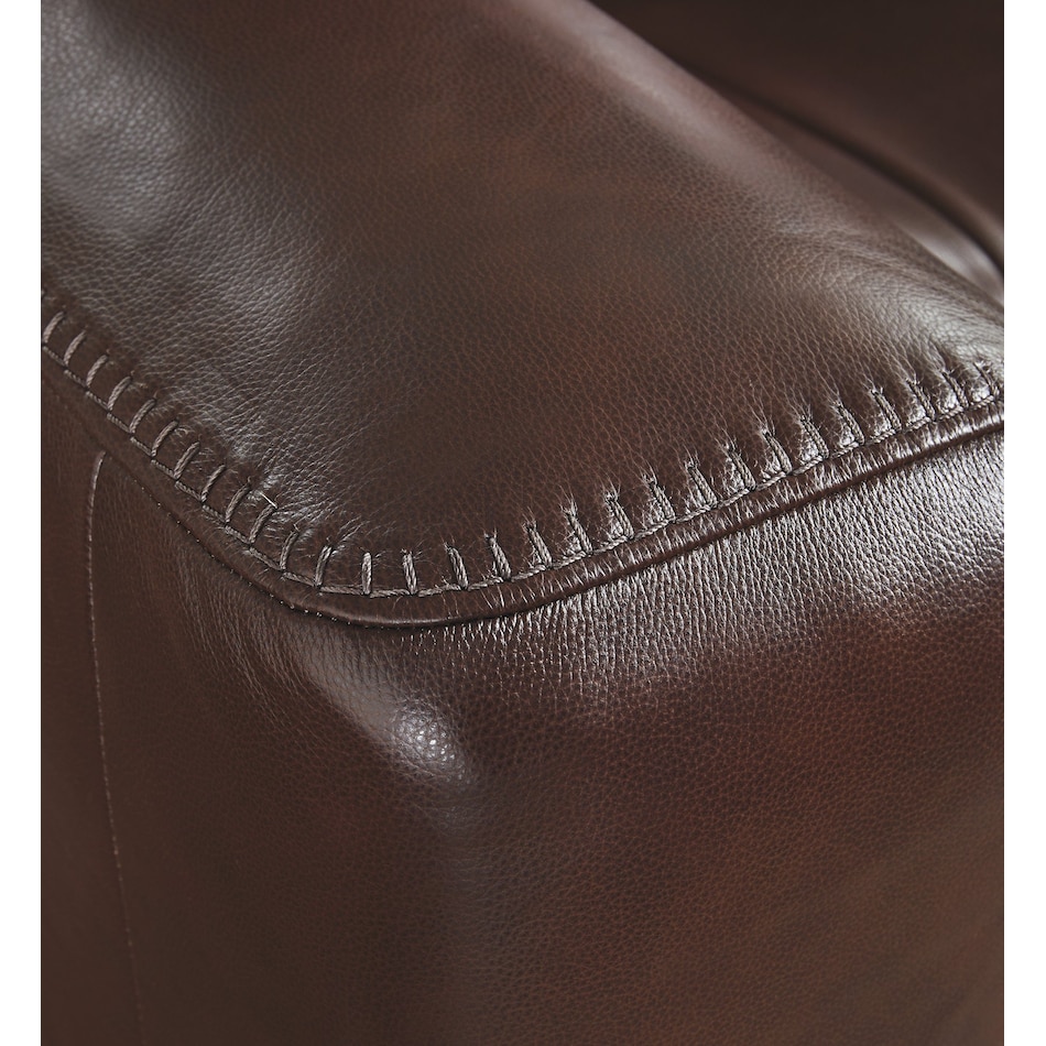 momentum mahogany power leather reclining console loveseat   