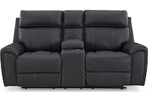 montacute black reclining console loveseat   