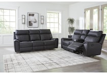 montacute black reclining sofa   