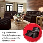 montana dark brown power leather reclining sofa   