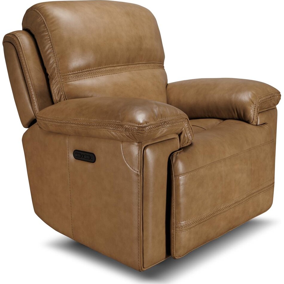 montana khaki power leather recliner   