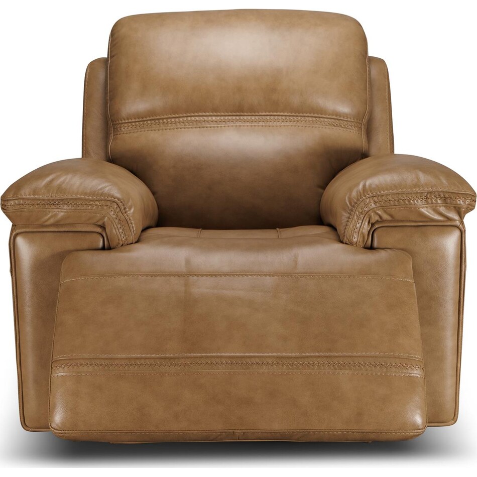 montana khaki power leather recliner   
