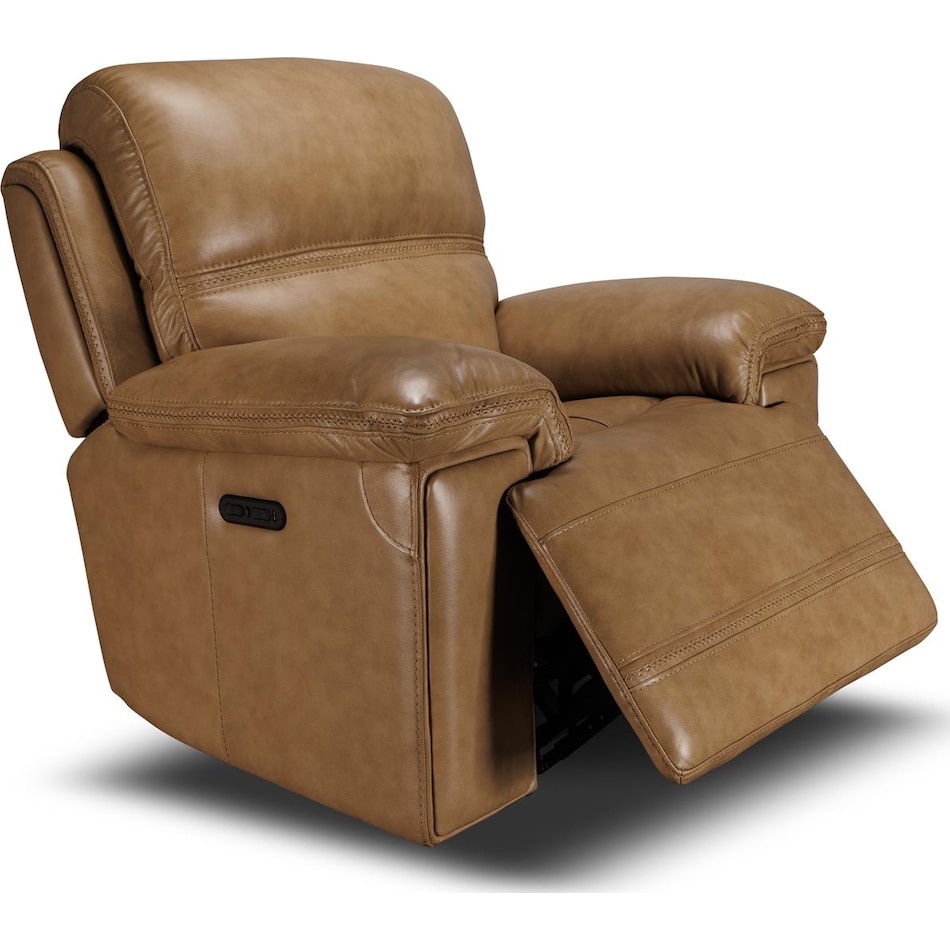 montana khaki power leather recliner   