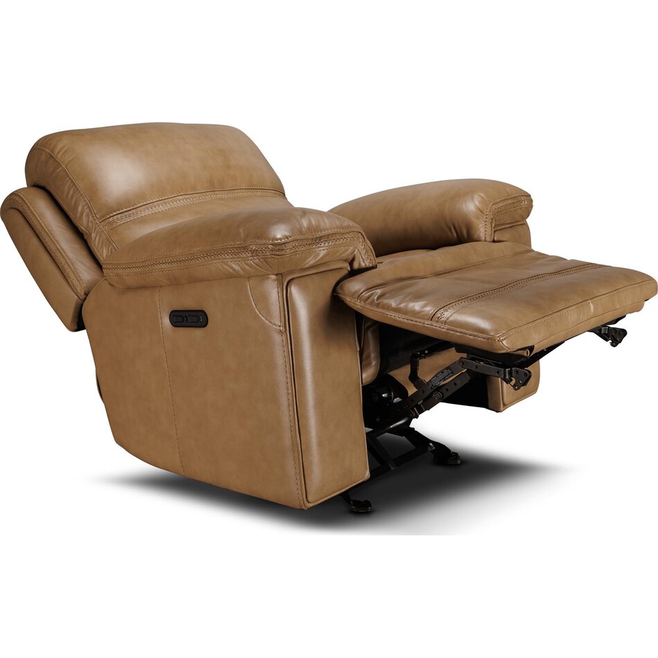 montana khaki power leather recliner   