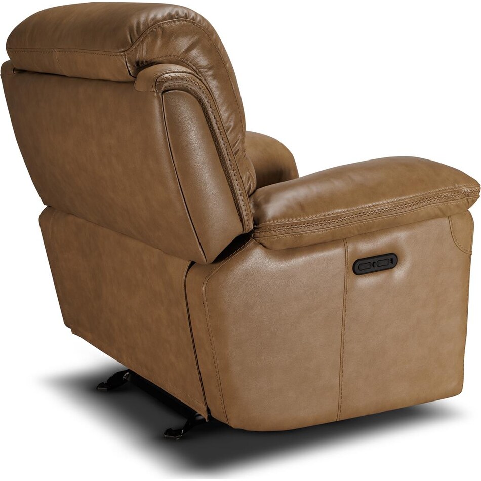 montana khaki power leather recliner   