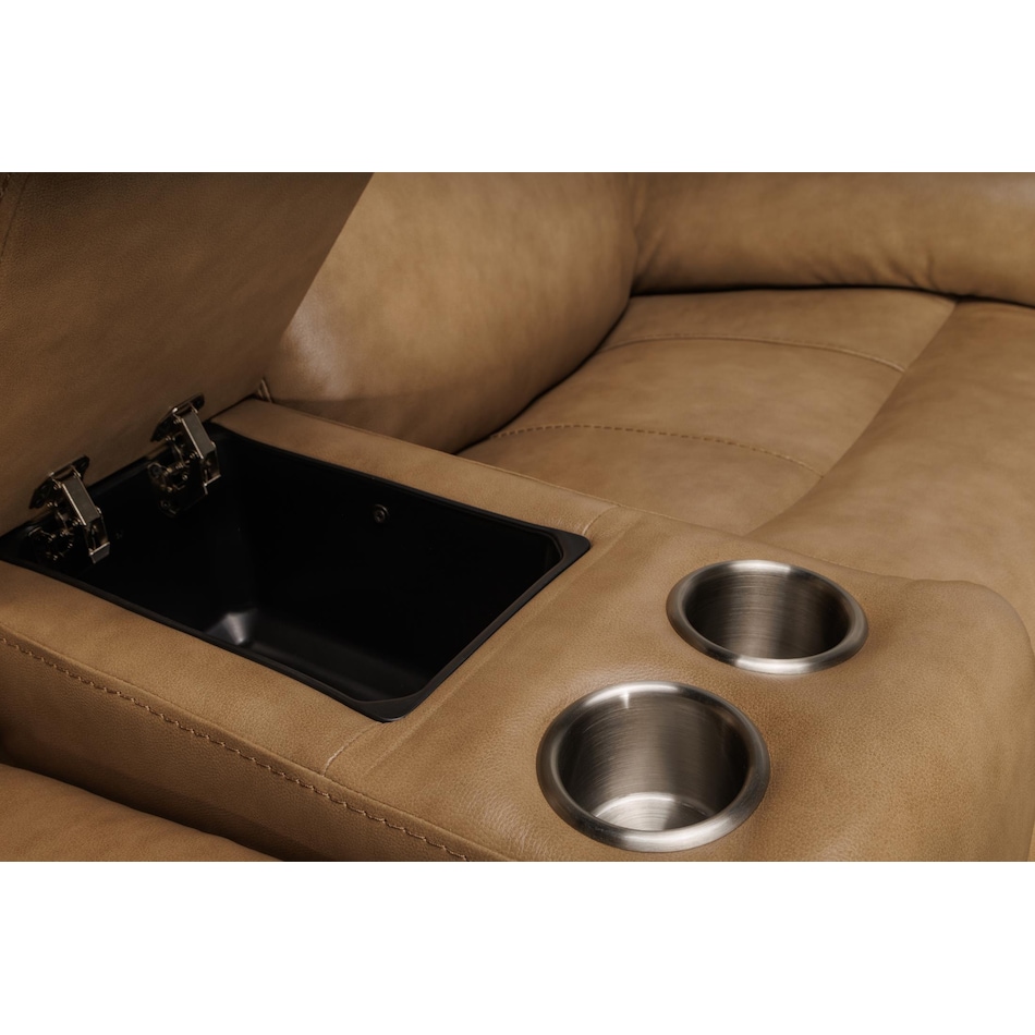 montana khaki power leather reclining console loveseat   