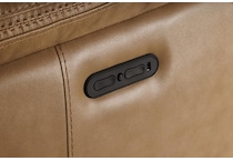 montana khaki power leather reclining console loveseat   