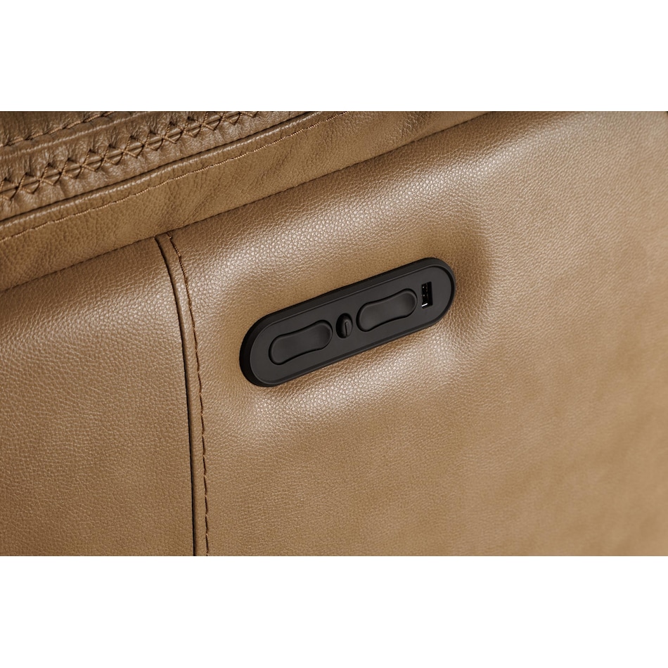 montana khaki power leather reclining console loveseat   