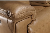 montana khaki power leather reclining console loveseat   