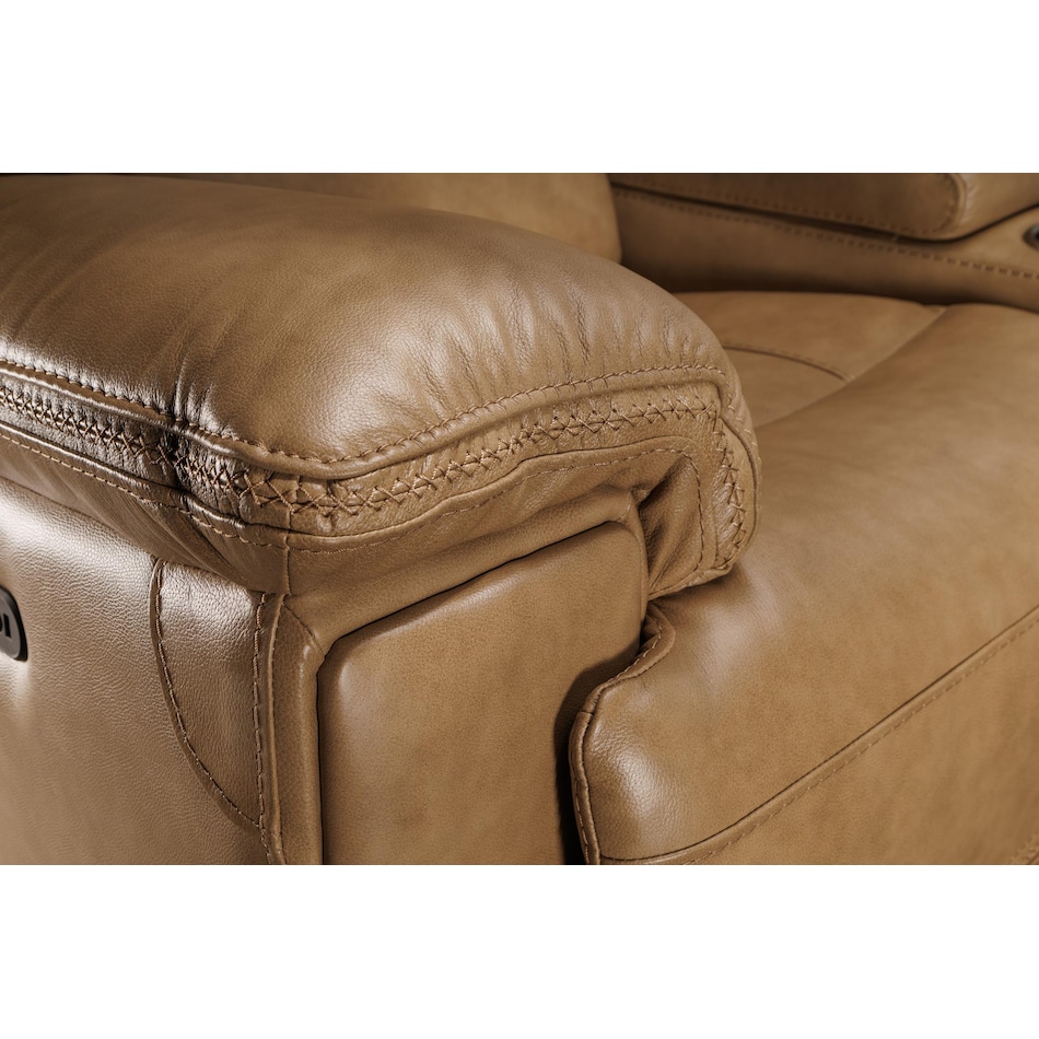 montana khaki power leather reclining console loveseat   